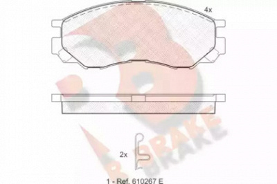 R BRAKE rb1234 -  Комплект тормозных колодок, дисковый тормоз